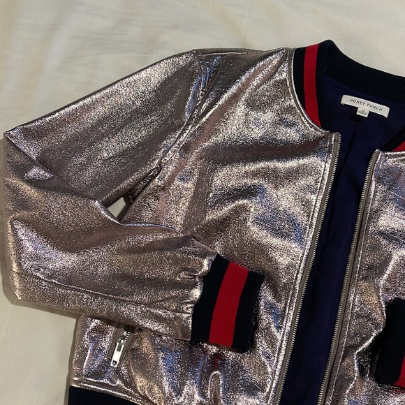 Metallic Bomber Jacket - Picture 2 of 5